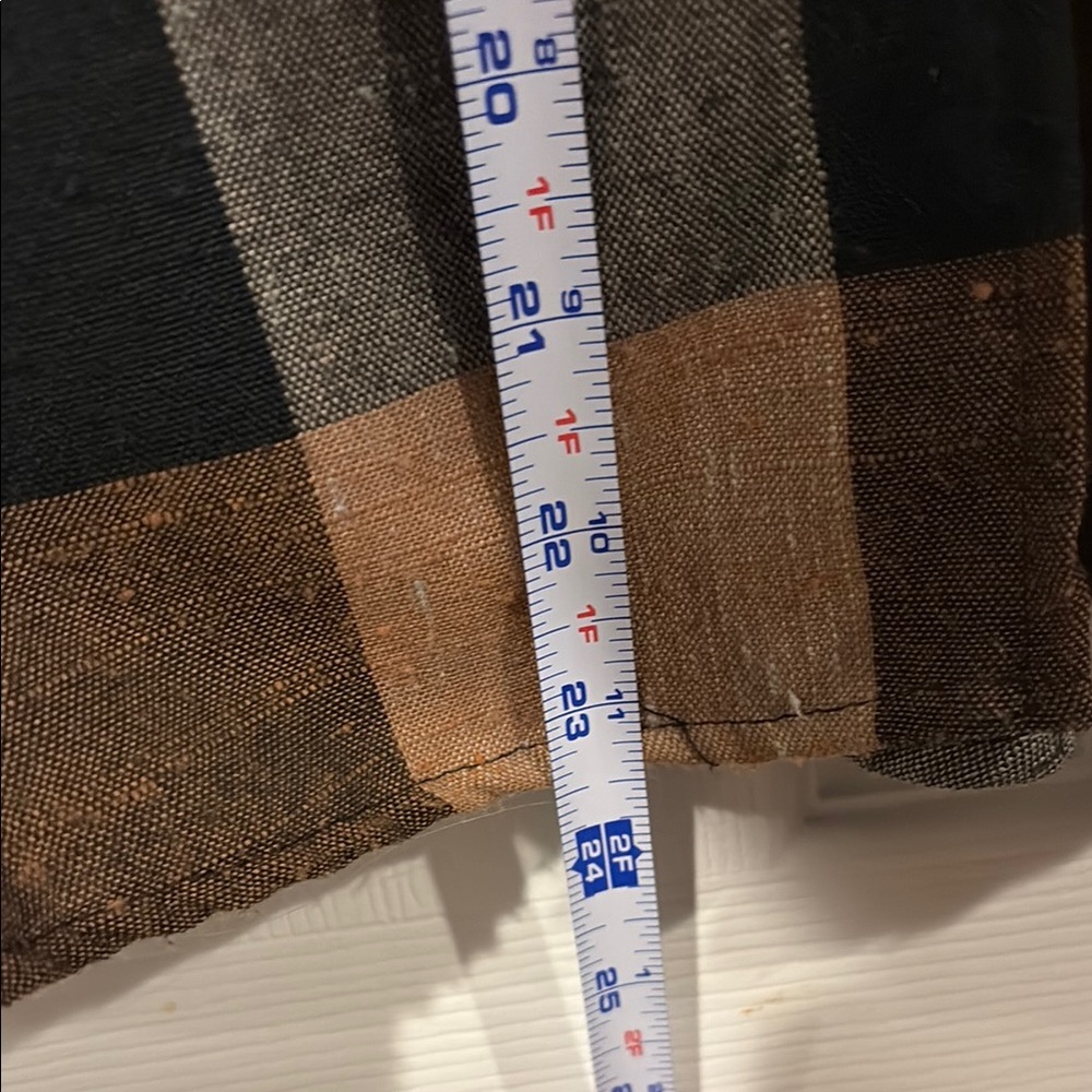 Vintage Plaid Short-Sleeve Puff Shoulder Peplum Top - Brown/Black - Picture 7 of 7